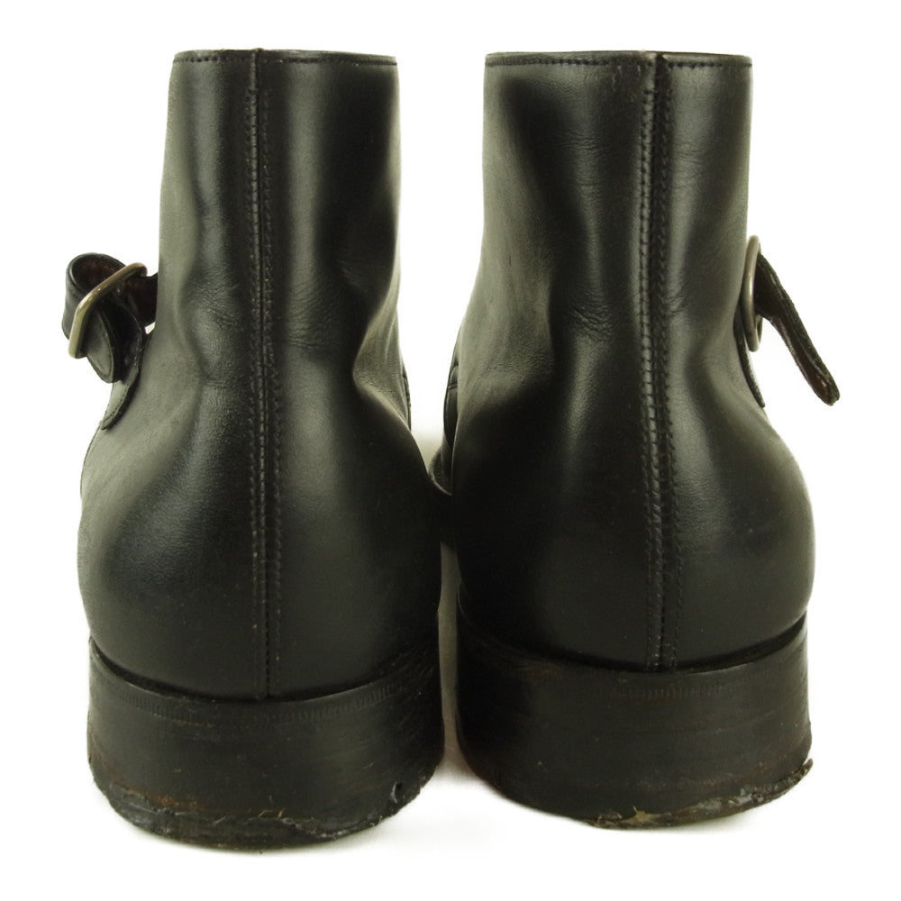 John Lobb ジョンロブ JL＆CO.LTD シングル モンク モンクストラップ チャッカブーツ シューズ ブラック系 6.5【中古】