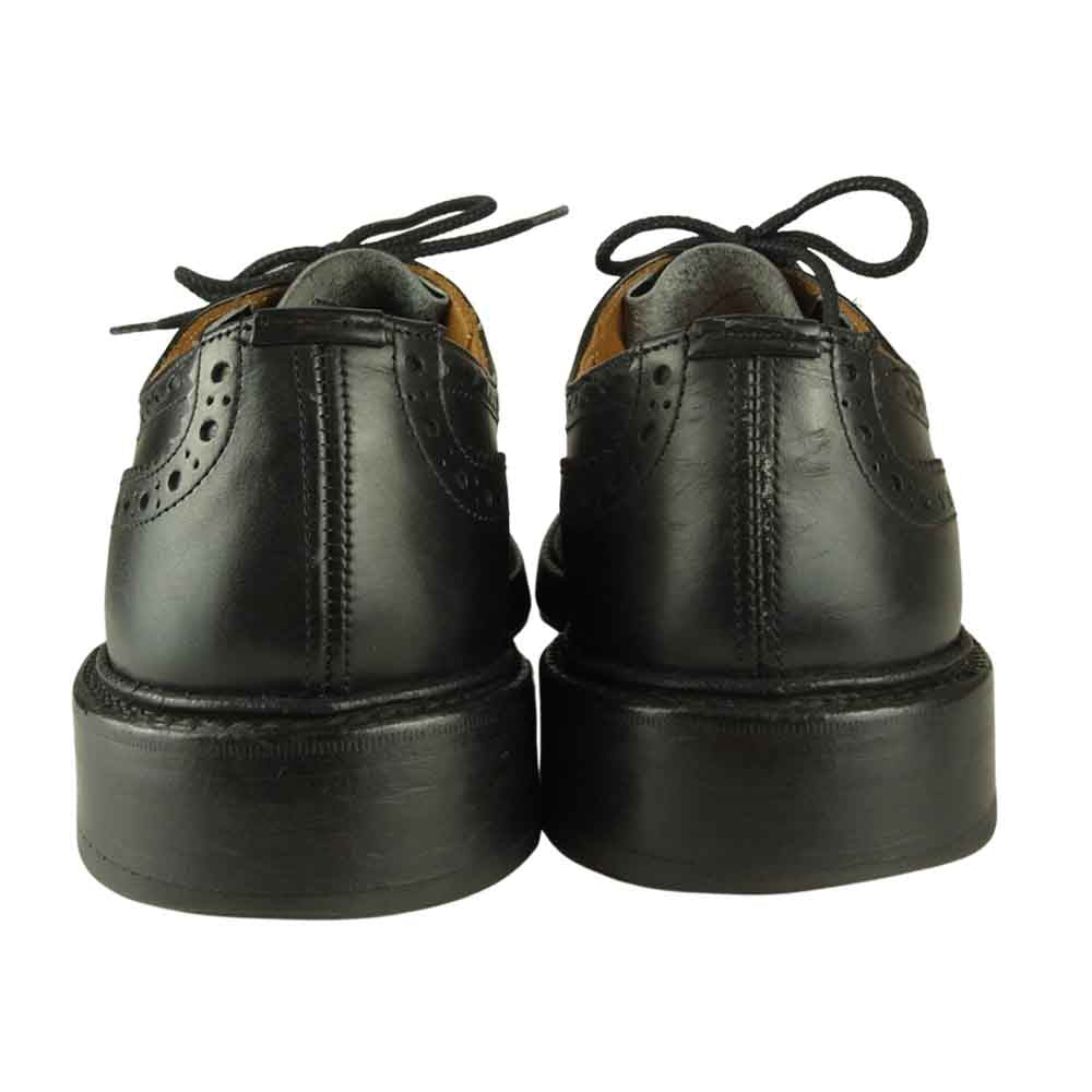 Tricker's トリッカーズ M5633 BOURTON バートン レザーソール ウィングチップ レザー ビジネスシューズ ブラック系 6.5【中古】