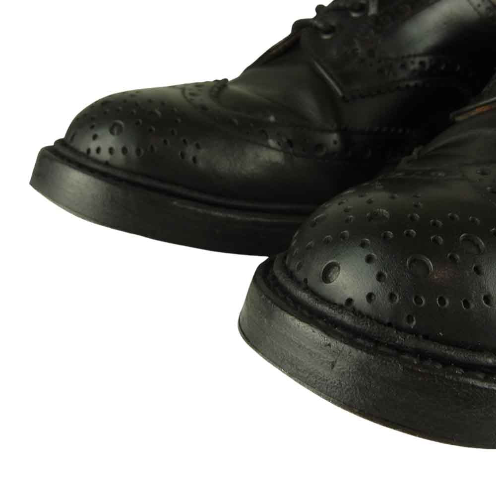 Tricker's トリッカーズ M5633 BOURTON バートン レザーソール ウィングチップ レザー ビジネスシューズ ブラック系 6.5【中古】