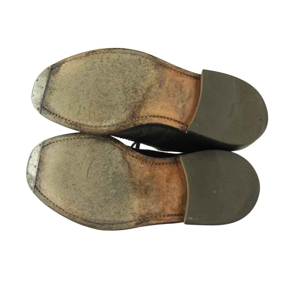 Tricker's トリッカーズ M5633 BOURTON バートン レザーソール ウィングチップ レザー ビジネスシューズ ブラック系 6.5【中古】