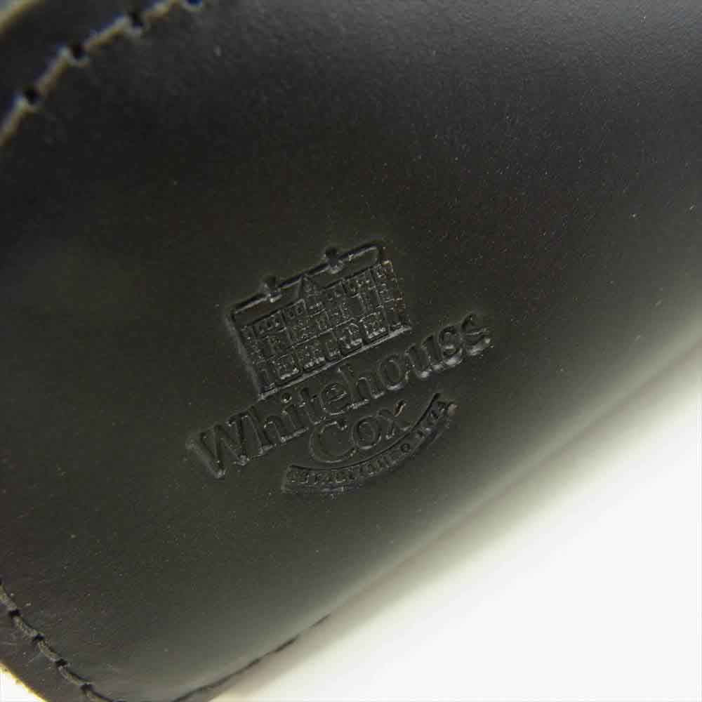 WHITE HOUSE COX ホワイトハウスコックス S1881 ZIP KEY CASE BRIDLE ブライドルレザー トライアングル ジップ キーケース ブラック系【極上美品】【中古】