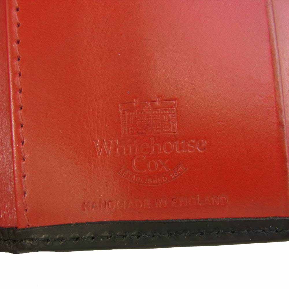 WHITE HOUSE COX ホワイトハウスコックス S1058 UNITED ARROWS ユナイテッドアローズ 別注 SMALL 3FOLD WALLET ブライドルレザー コンパクトウォレット 三つ折り財布 ブラック系【中古】