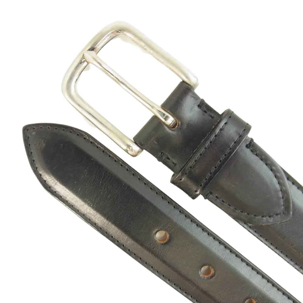 WHITE HOUSE COX ホワイトハウスコックス B9427 SELF LINE BRIDLE 32mm ブライドルレザー ベルト ブラック系【中古】