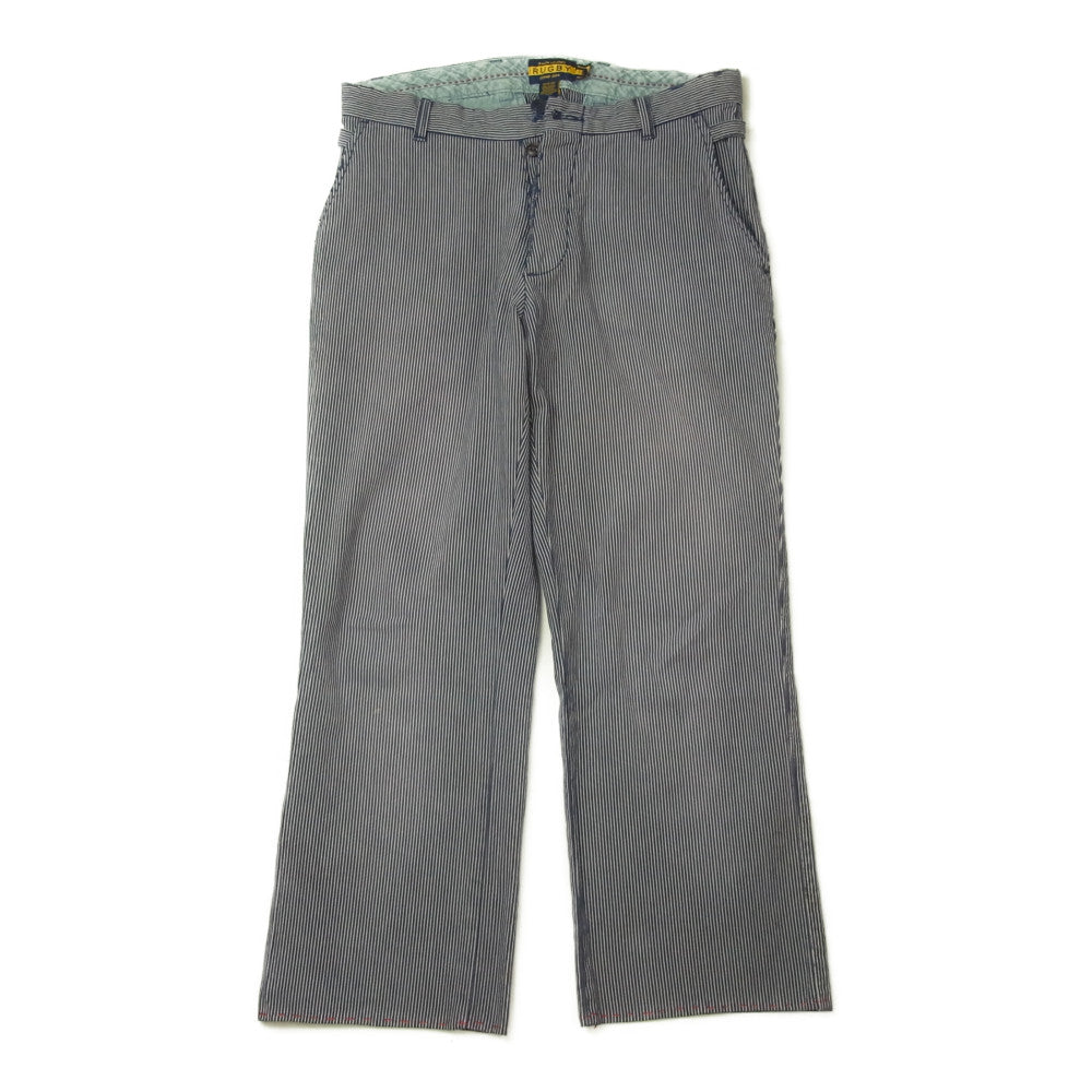 RALPH LAUREN ラルフローレン RUGBY ラグビー サイドベルト ストライプ パンツ インディゴブルー系 30【中古】
