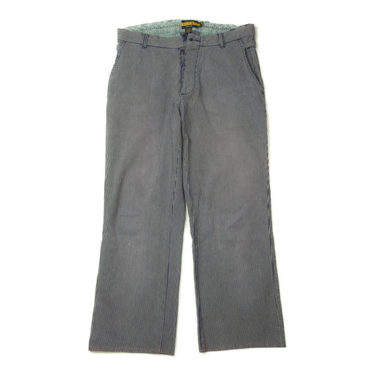 RALPH LAUREN ラルフローレン RUGBY ラグビー サイドベルト ストライプ パンツ インディゴブルー系 30【中古】