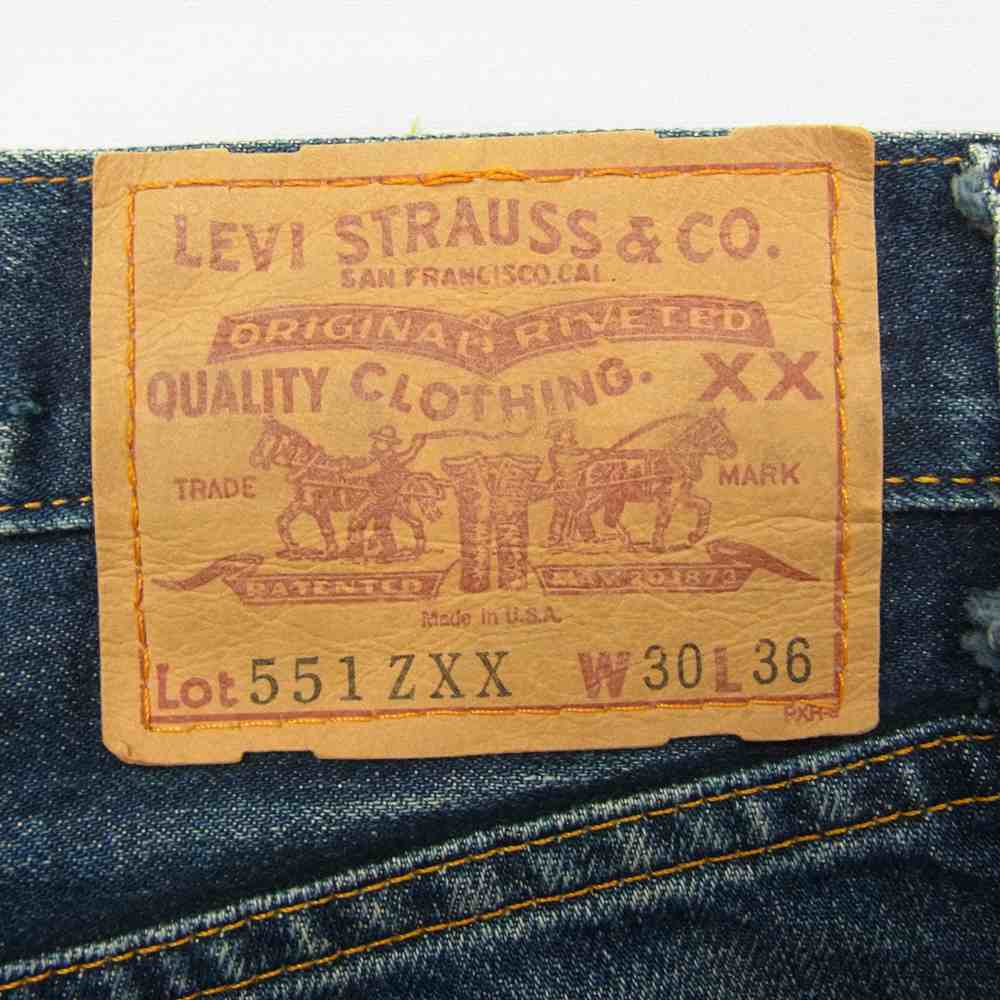 Levi's リーバイス ボタン裏刻印 555 551-0006　デニム パンツ インディゴブルー系 30【中古】