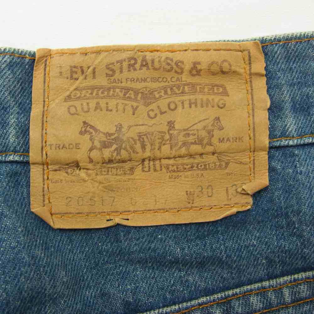 Levi's リーバイス 90s オレンジタグ 20517-2017 ブーツカット デニム パンツ インディゴブルー系 30【中古】