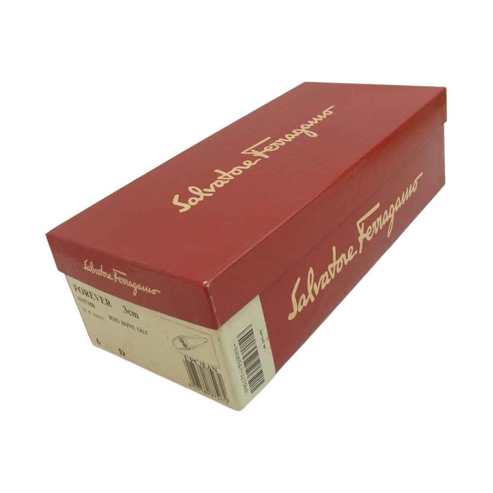 Salvatore Ferragamo サルヴァトーレフェラガモ FOREVER フォーエバー ガンチーニ ビット レザー ローファー ブラック系 6【中古】