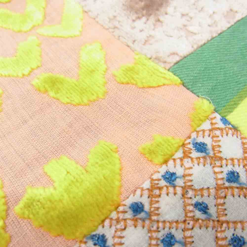 mina perhonen ミナペルホネン ギャルリ百華 展示会限定品 あずま袋 パッチワーク バッグ マルチカラー系【美品】【中古】