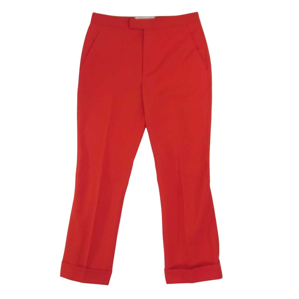 MAISON MARGIELA メゾンマルジェラ 1ライン レディースコレクションライン ジャパンタグ 18AW S51KA0420 S49189 フレア スラックス パンツ レッド系 40【美品】【中古】