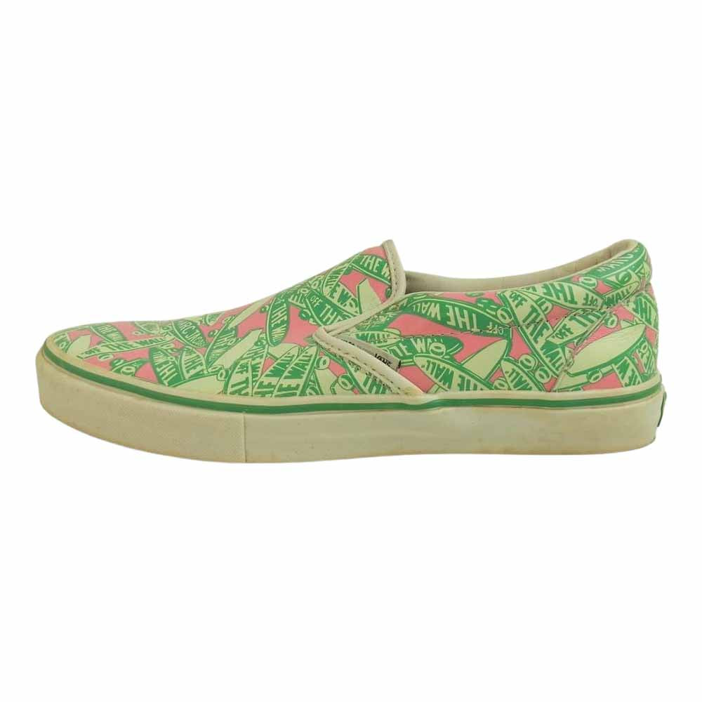 VANS バンズ MARC JACOBS マークジェイコブス Classic Cls Slip-On Lx 総柄 クラシック スリッポン グリーン系 US10 【中古】