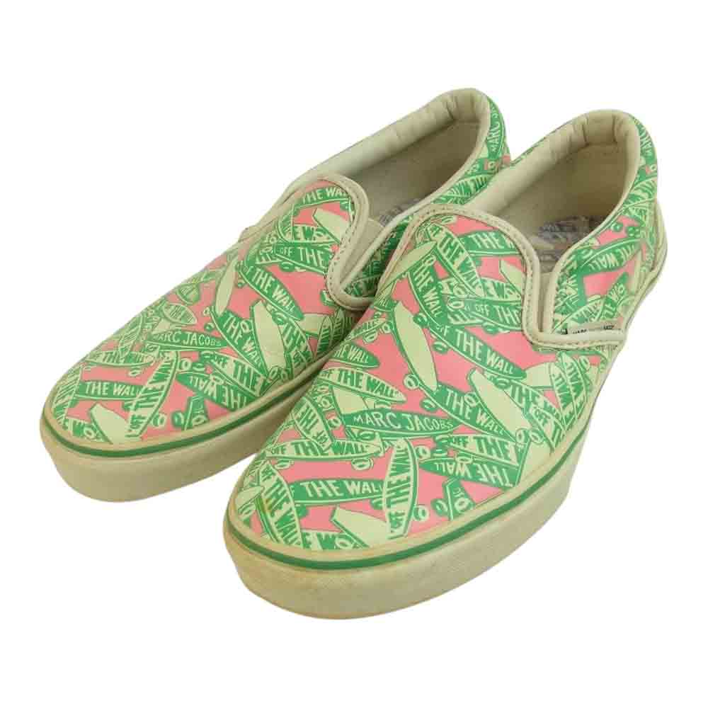 VANS バンズ MARC JACOBS マークジェイコブス Classic Cls Slip-On Lx 総柄 クラシック スリッポン グリーン系 US10 【中古】