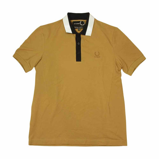 RAF SIMONS ラフシモンズ × Fred Perry フレッドペリー テープ カラー 鹿の子 半袖 ポロシャツ ベージュ系 38【中古】