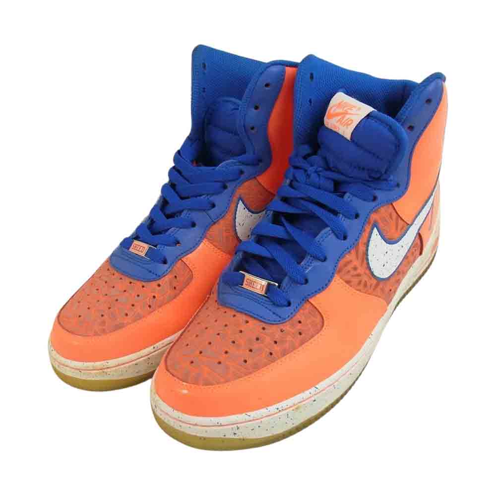 NIKE ナイキ 624185-800 AIR FORCE 1 HIGH CMFT PRM RW QS RASHEED WALLACE エアフォース1 ハイ CMFT プレミアム ラシード ウォーレス オレンジ系 27.5cm【中古】