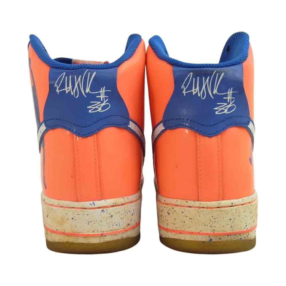 NIKE ナイキ 624185-800 AIR FORCE 1 HIGH CMFT PRM RW QS RASHEED WALLACE エアフォース1 ハイ CMFT プレミアム ラシード ウォーレス オレンジ系 27.5cm【中古】
