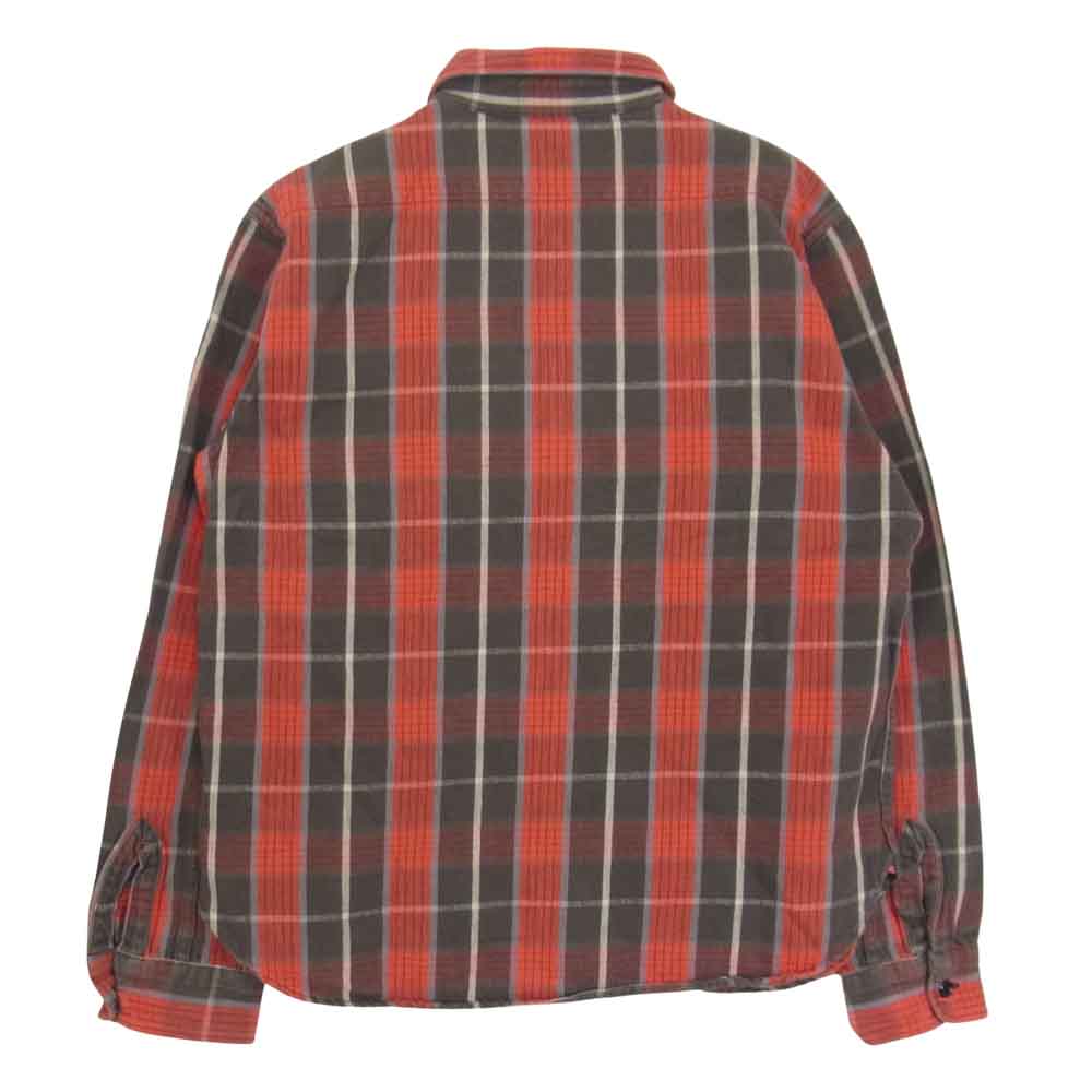 TENDERLOIN テンダーロイン T-HEAVY FLANNEL SHT ヘビー フランネルシャツ チェック 長袖 シャツ レッド系 M【美品】【中古】