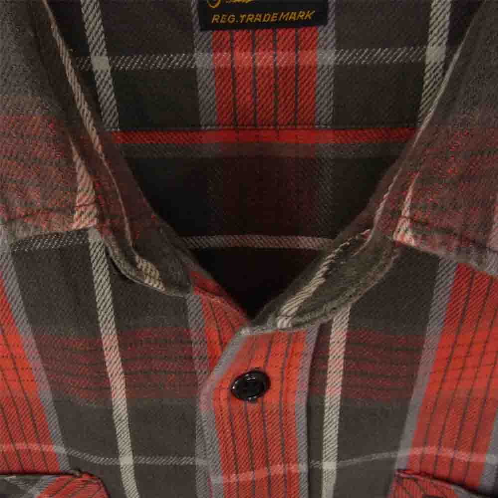 TENDERLOIN テンダーロイン T-HEAVY FLANNEL SHT ヘビー フランネルシャツ チェック 長袖 シャツ レッド系 M【美品】【中古】