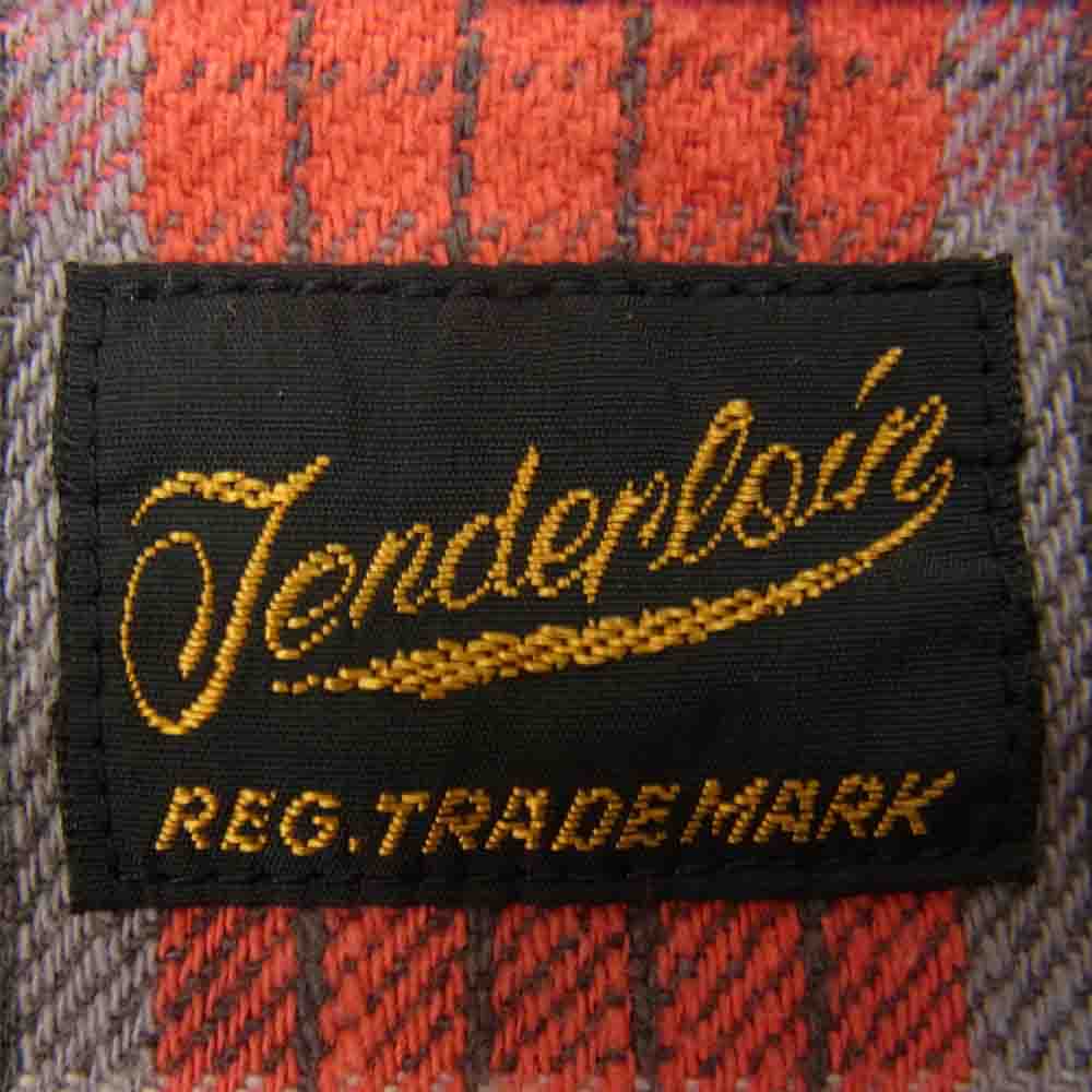 TENDERLOIN テンダーロイン T-HEAVY FLANNEL SHT ヘビー フランネルシャツ チェック 長袖 シャツ レッド系 M【美品】【中古】