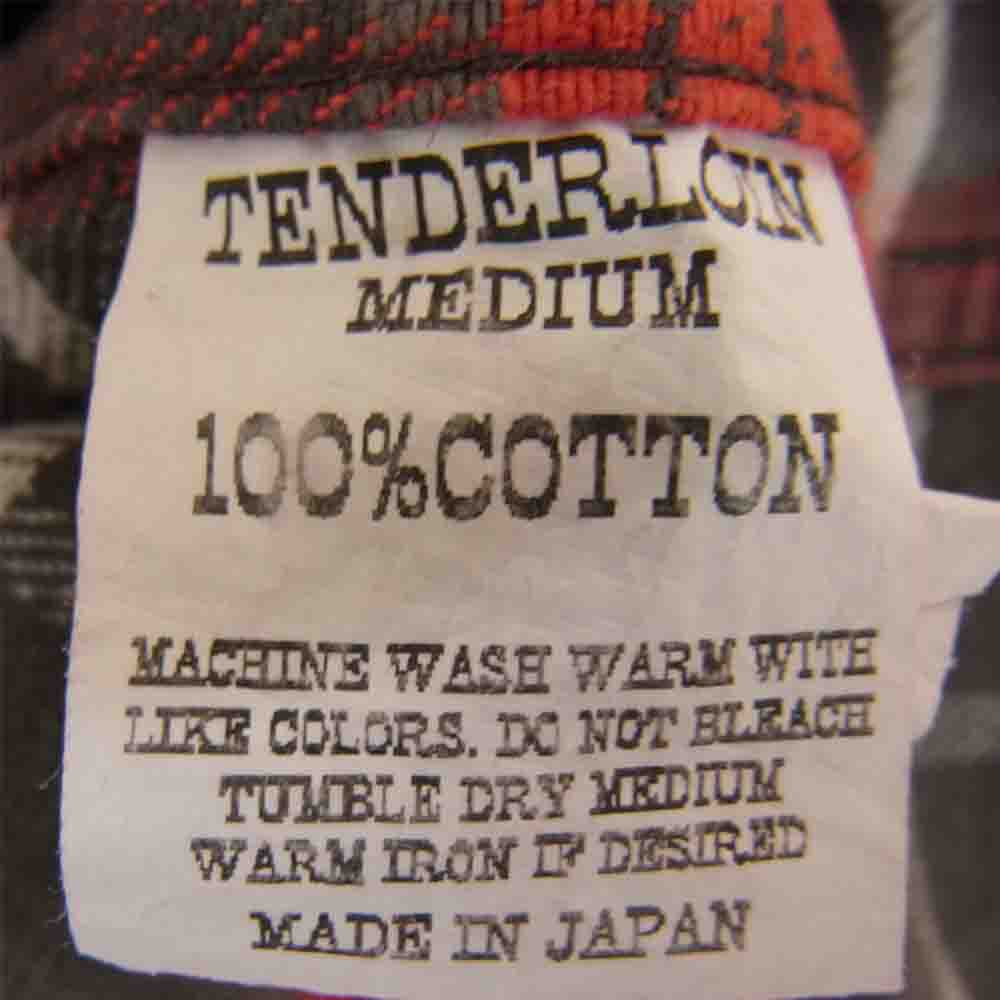TENDERLOIN テンダーロイン T-HEAVY FLANNEL SHT ヘビー フランネルシャツ チェック 長袖 シャツ レッド系 M【美品】【中古】