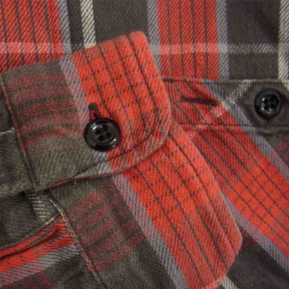 TENDERLOIN テンダーロイン T-HEAVY FLANNEL SHT ヘビー フランネルシャツ チェック 長袖 シャツ レッド系 M【美品】【中古】