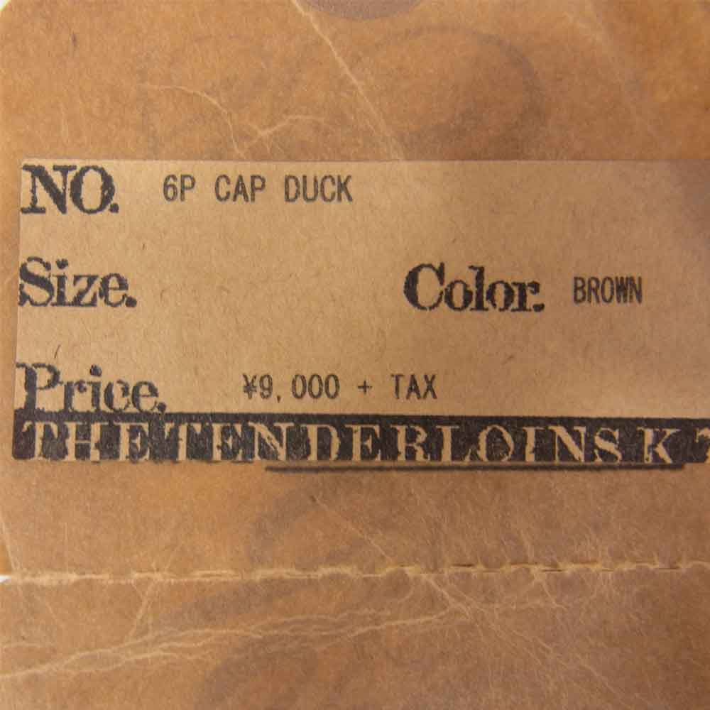 TENDERLOIN テンダーロイン T-6P CAP DUCK 6パネル キャップ ダック ブラウン系 ONE SIZE【極上美品】【中古】