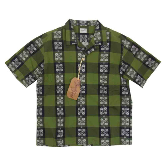 TENDERLOIN テンダーロイン CHECKED SHT S/S チェック 半袖 シャツ グリーン系 M【新古品】【未使用】【中古】