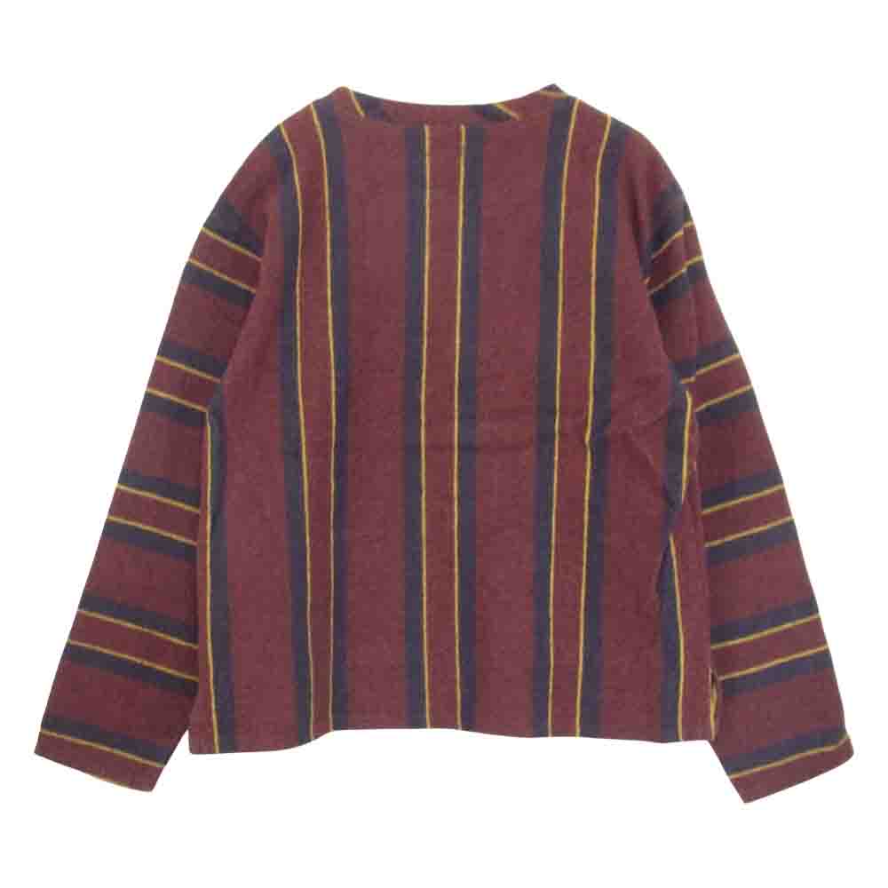 TENDERLOIN テンダーロイン T-BAJA ストライプ ブランケット プルオーバー ジャケット エンジ系 M【中古】