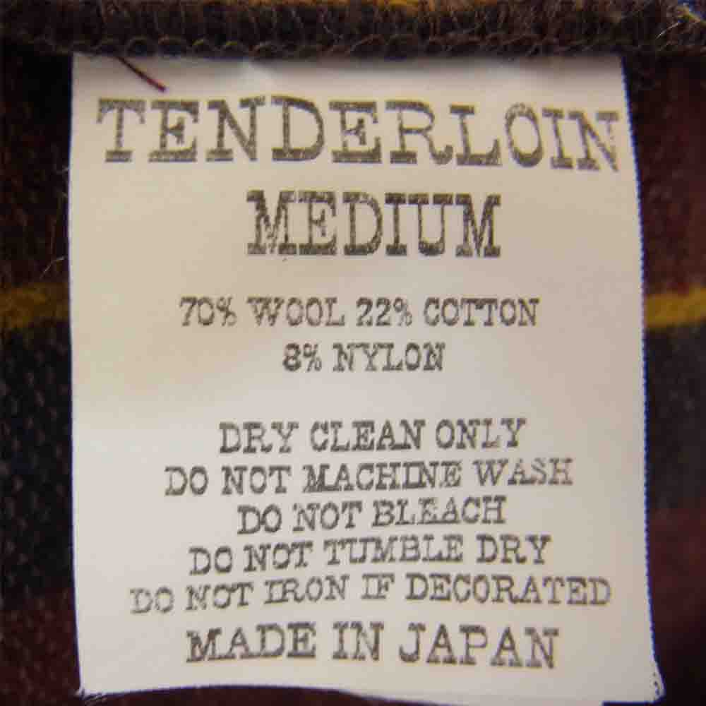 TENDERLOIN テンダーロイン T-BAJA ストライプ ブランケット プルオーバー ジャケット エンジ系 M【中古】
