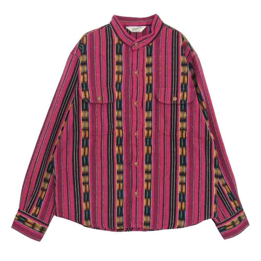 TENDERLOIN テンダーロイン T-GTM STAND SHT ガテマラ スタンドカラー 長袖 シャツ ピンク系 M【中古】