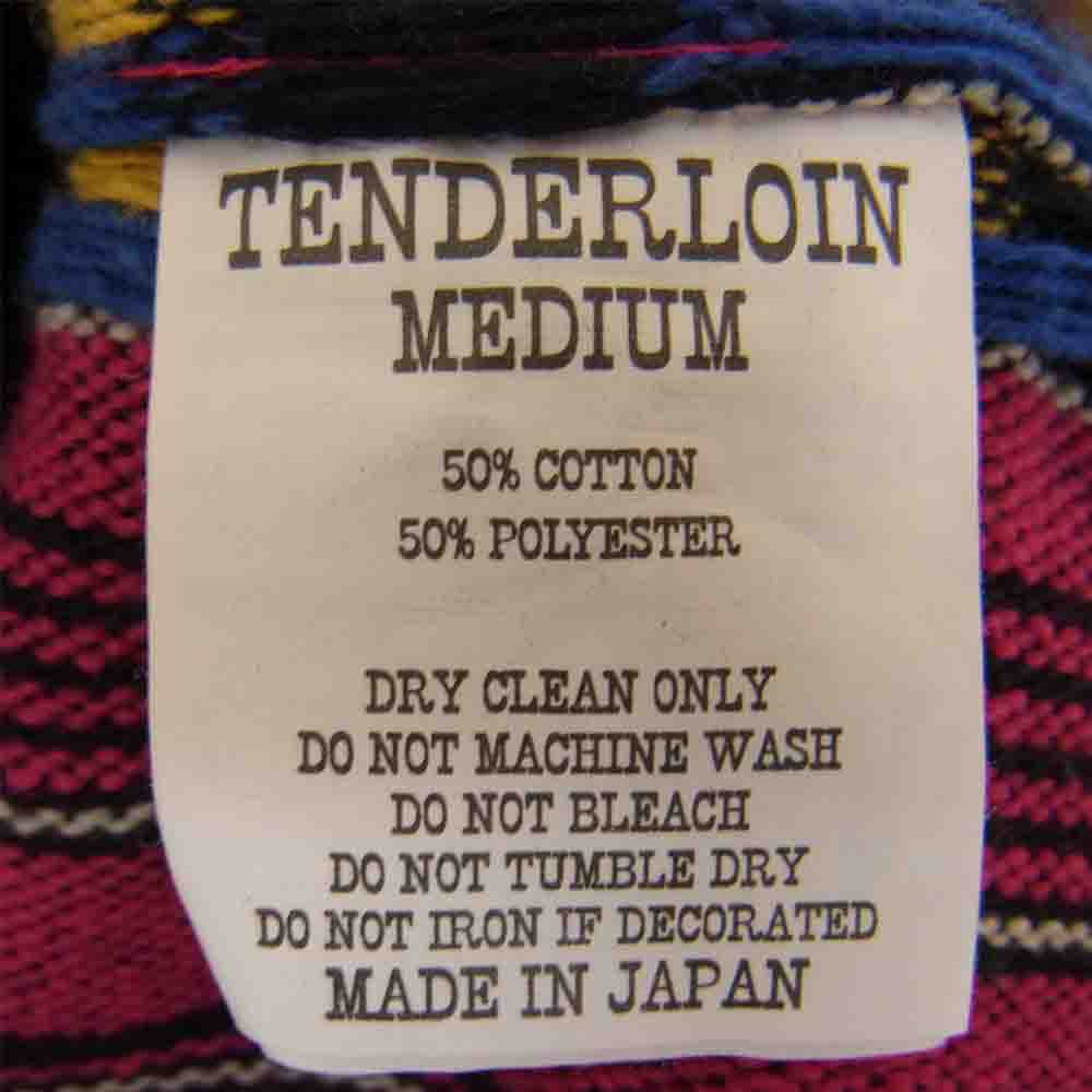 TENDERLOIN テンダーロイン T-GTM STAND SHT ガテマラ スタンドカラー 長袖 シャツ ピンク系 M【中古】