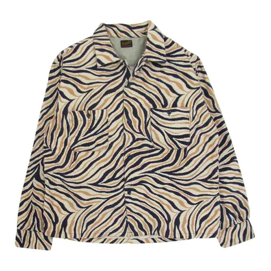 TENDERLOIN テンダーロイン T-CORDUROY SHT A コーデュロイ オープンカラー シャツ ゼブラ ベージュ系 M【美品】【中古】