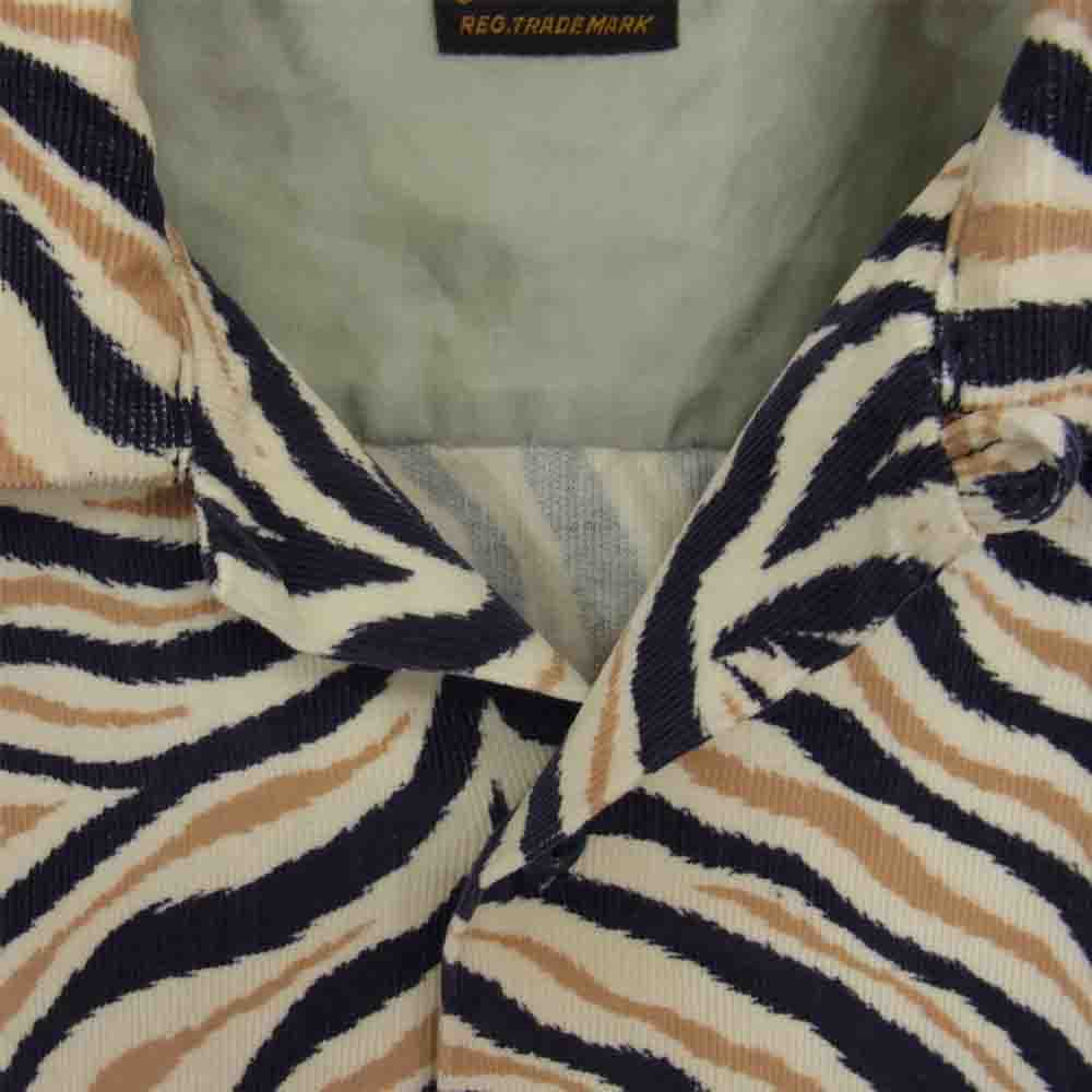 TENDERLOIN テンダーロイン T-CORDUROY SHT A コーデュロイ オープンカラー シャツ ゼブラ ベージュ系 M【美品】【中古】