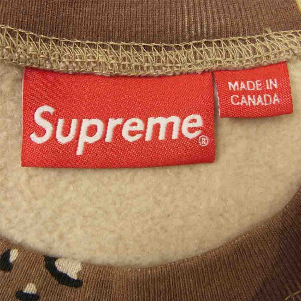 Supreme シュプリーム 20AW Futura Logo Crewneck Sweater  Chocolate Chip Camo フューチュラ ロゴ クルーネック スウェット  ブラウン系 L【美品】【中古】