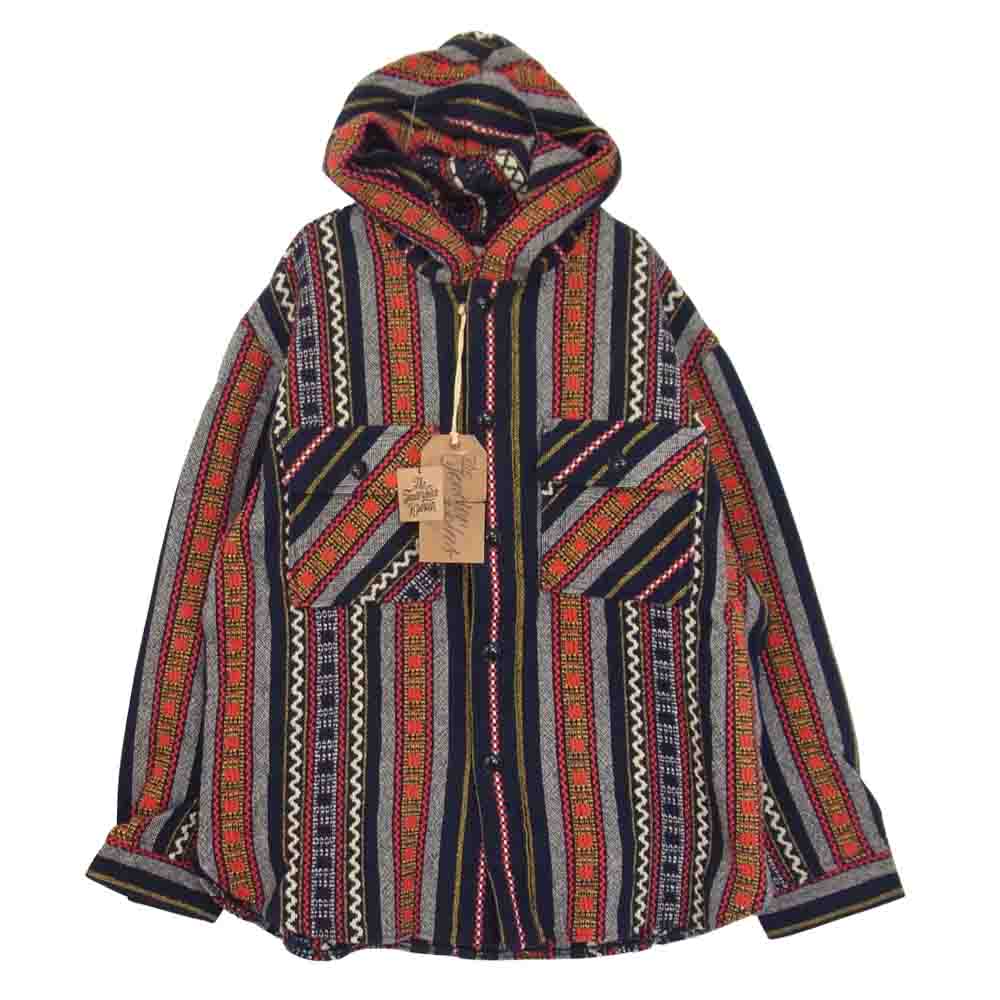 TENDERLOIN テンダーロイン T-NATIVE PARKA SHT ネイティブ メキシカン パーカー シャツ ネイビー系 M【新古品】【未使用】【中古】