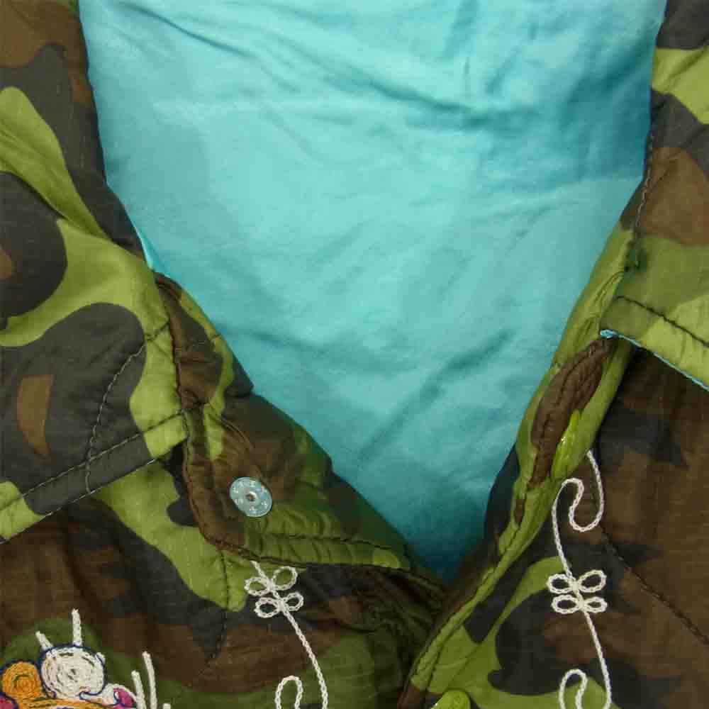 TENDERLOIN テンダーロイン T-NYLON SOUVENIR JKT ZIG ZAG CAMO 刺繍 カモ スーベニア ジャケット カーキ系 M【美品】【中古】