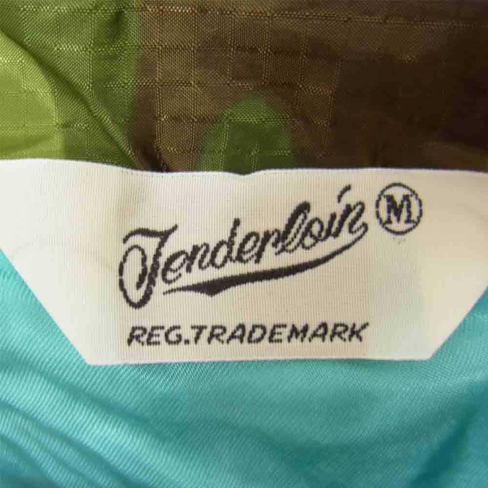 TENDERLOIN テンダーロイン T-NYLON SOUVENIR JKT ZIG ZAG CAMO 刺繍 カモ スーベニア ジャケット カーキ系 M【美品】【中古】