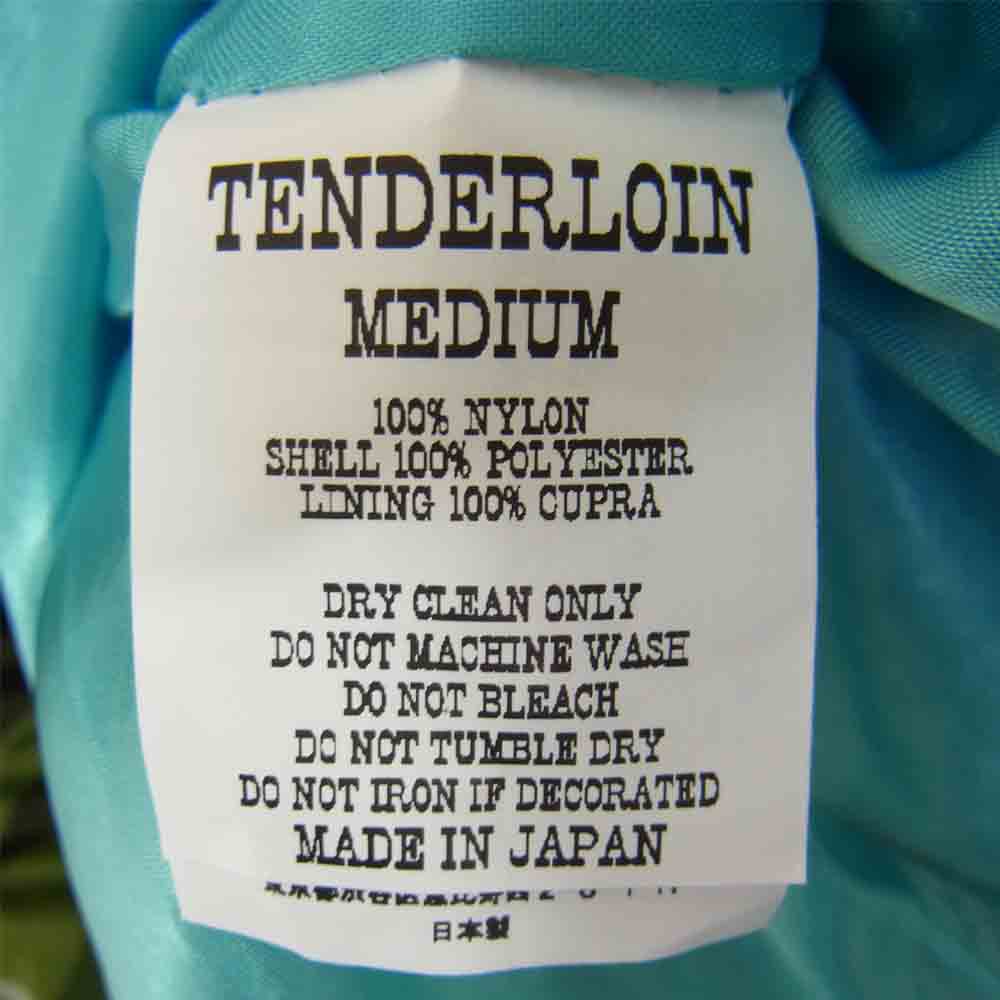 TENDERLOIN テンダーロイン T-NYLON SOUVENIR JKT ZIG ZAG CAMO 刺繍 カモ スーベニア ジャケット カーキ系 M【美品】【中古】