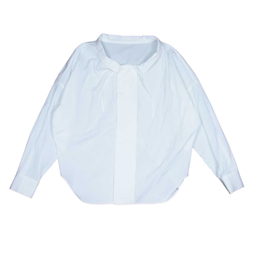 MACPHEE マカフィー 21SS 12-01-21-01002 ファインコットンブロード ギャザーカラー シャツ ブラウス ホワイト系 36【美品】【中古】