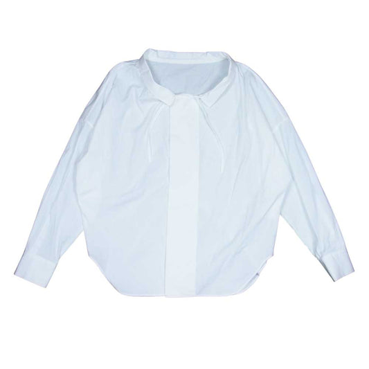 MACPHEE マカフィー 21SS 12-01-21-01002 ファインコットンブロード ギャザーカラー シャツ ブラウス ホワイト系 36【美品】【中古】