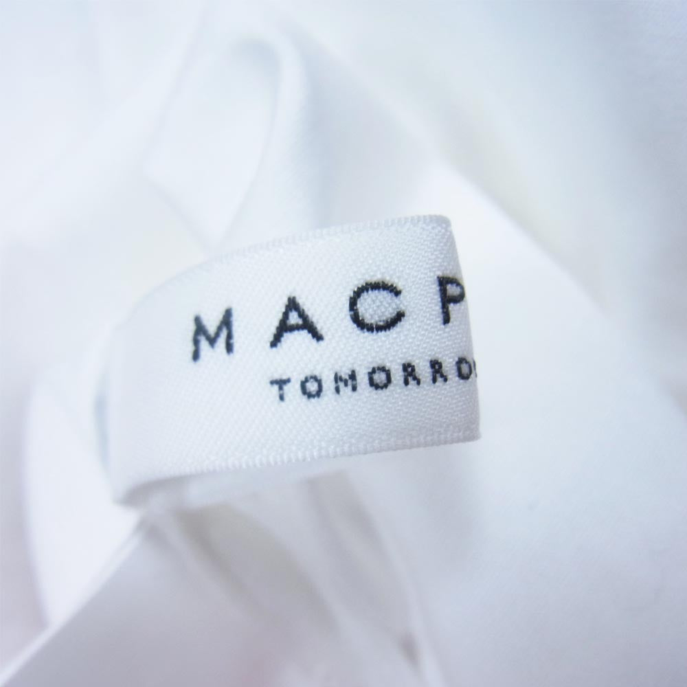 MACPHEE マカフィー 21SS 12-01-21-01002 ファインコットンブロード ギャザーカラー シャツ ブラウス ホワイト系 36【美品】【中古】