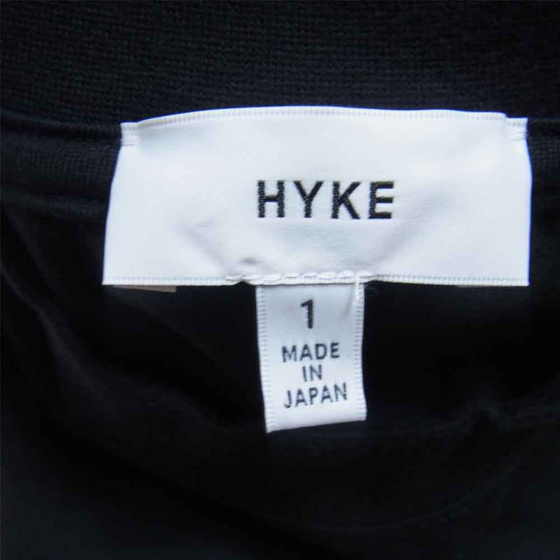 HYKE ハイク 212-12307 LONG-SLV DRESS ロングスリーブ ドレス サイドスリット カットソー ワンピース ブラック系 1【中古】