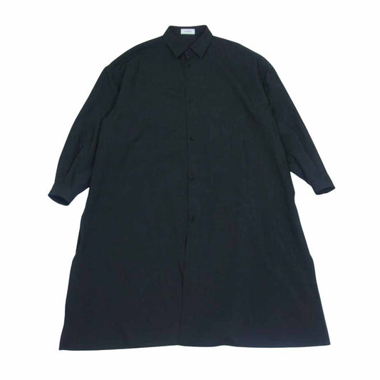 THE RERACS ザリラクス 21AW 21FW-REBL-284L-2-J REGULAR COLLAR A-LINE SHIRT レギュラーカラー Aライン 長袖 ロング シャツ ブラック系 36【美品】【中古】