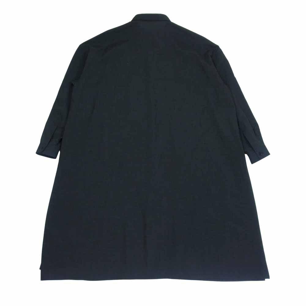 THE RERACS ザリラクス 21AW 21FW-REBL-284L-2-J REGULAR COLLAR A-LINE SHIRT レギュラーカラー Aライン 長袖 ロング シャツ ブラック系 36【美品】【中古】