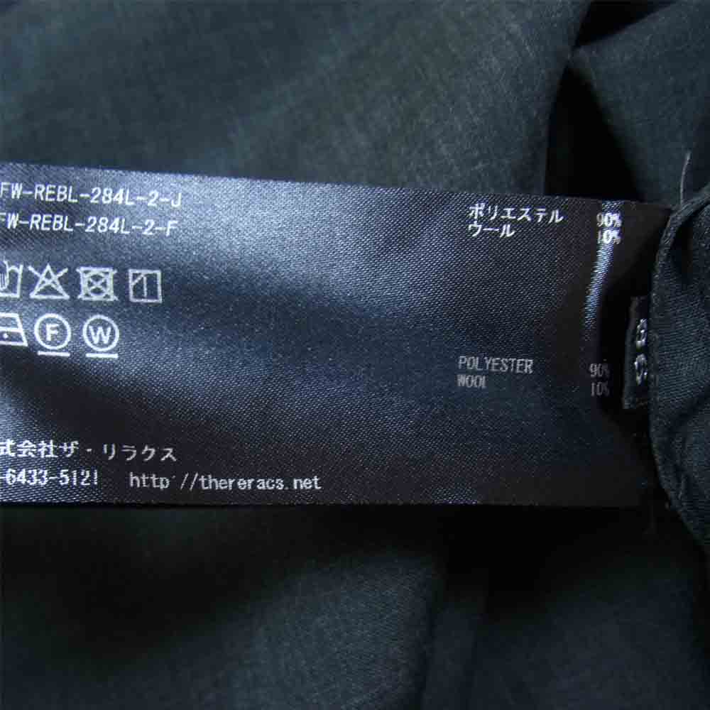 THE RERACS ザリラクス 21AW 21FW-REBL-284L-2-J REGULAR COLLAR A-LINE SHIRT レギュラーカラー Aライン 長袖 ロング シャツ ブラック系 36【美品】【中古】