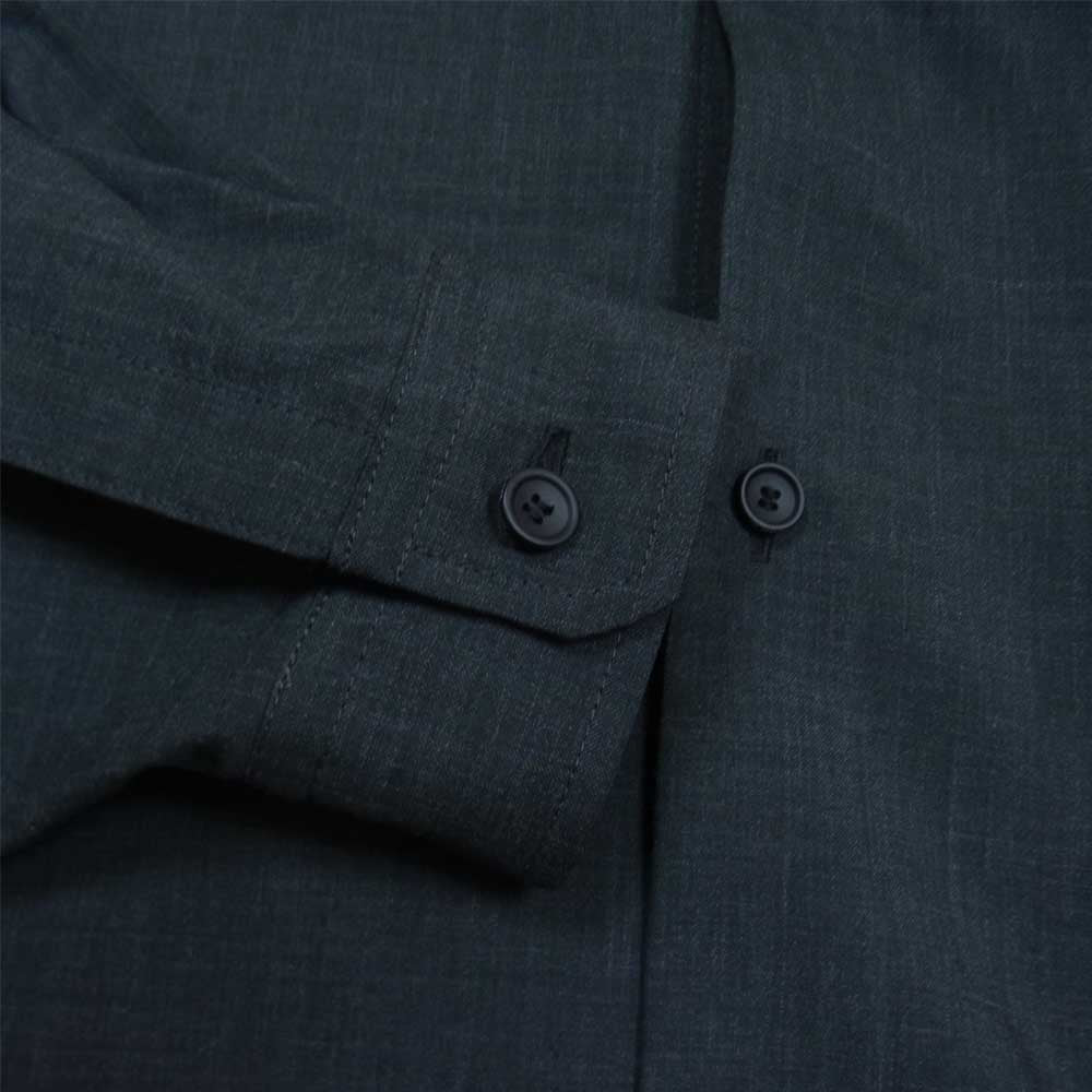 THE RERACS ザリラクス 21AW 21FW-REBL-284L-2-J REGULAR COLLAR A-LINE SHIRT レギュラーカラー Aライン 長袖 ロング シャツ ブラック系 36【美品】【中古】
