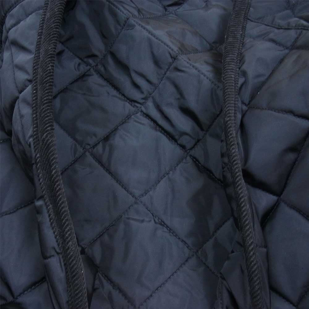 キャプテンサンシャイン × BARBOUR バブアー 21AW 2102371 Mil.NO-COLLAR COAT ミル ノーカラー キルティング コート カーディガン ブラック系 36【美品】【中古】