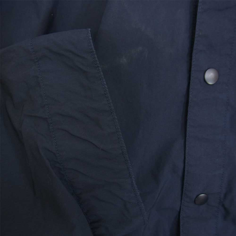 PORTER CLASSIC ポータークラシック 22SS POPLIN GATHERED JACKET ポプリン ギャザー シャツ ジャケット ネイビー系 2【美品】【中古】