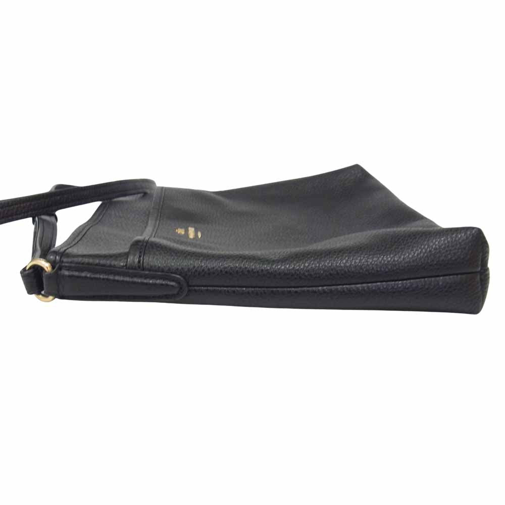 COACH コーチ F28035 レザー ショルダー バッグ ブラック系【中古】
