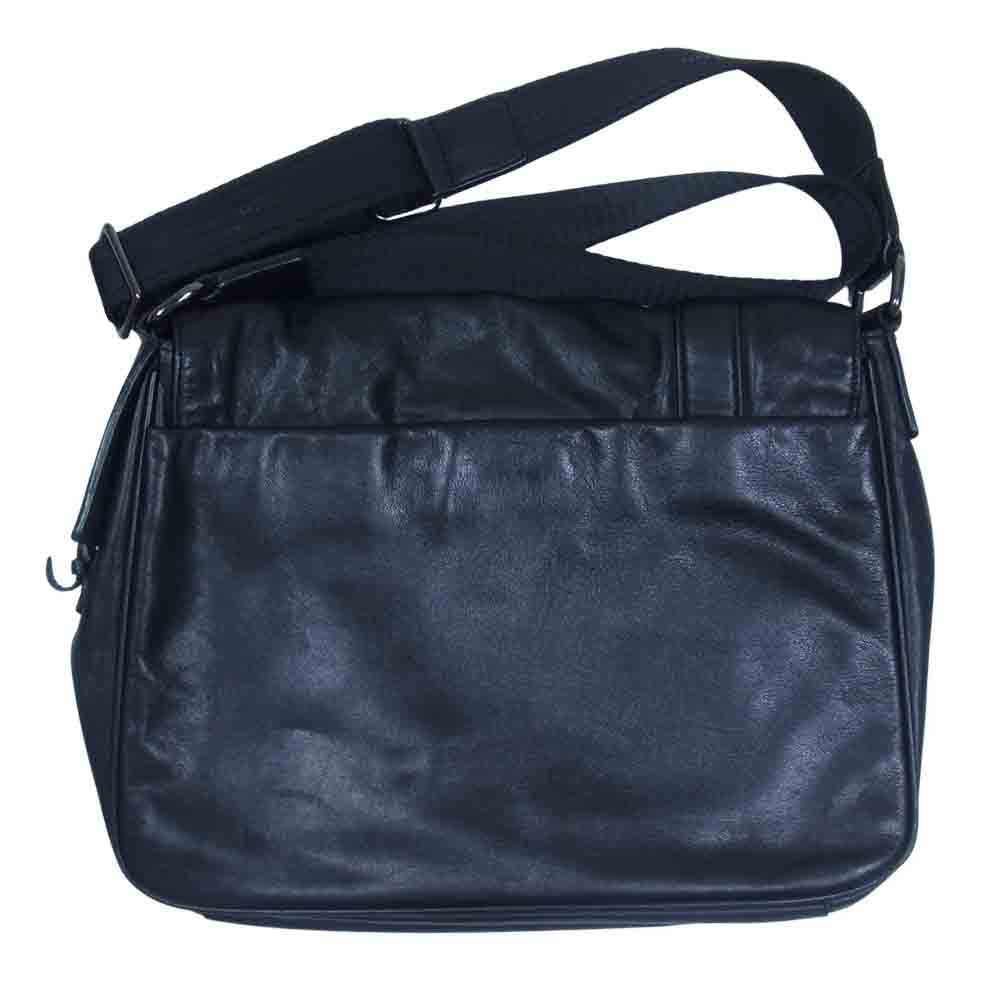 VERSACE ヴェルサーチ メデューサ レザー ショルダー バッグ ブラック系【中古】