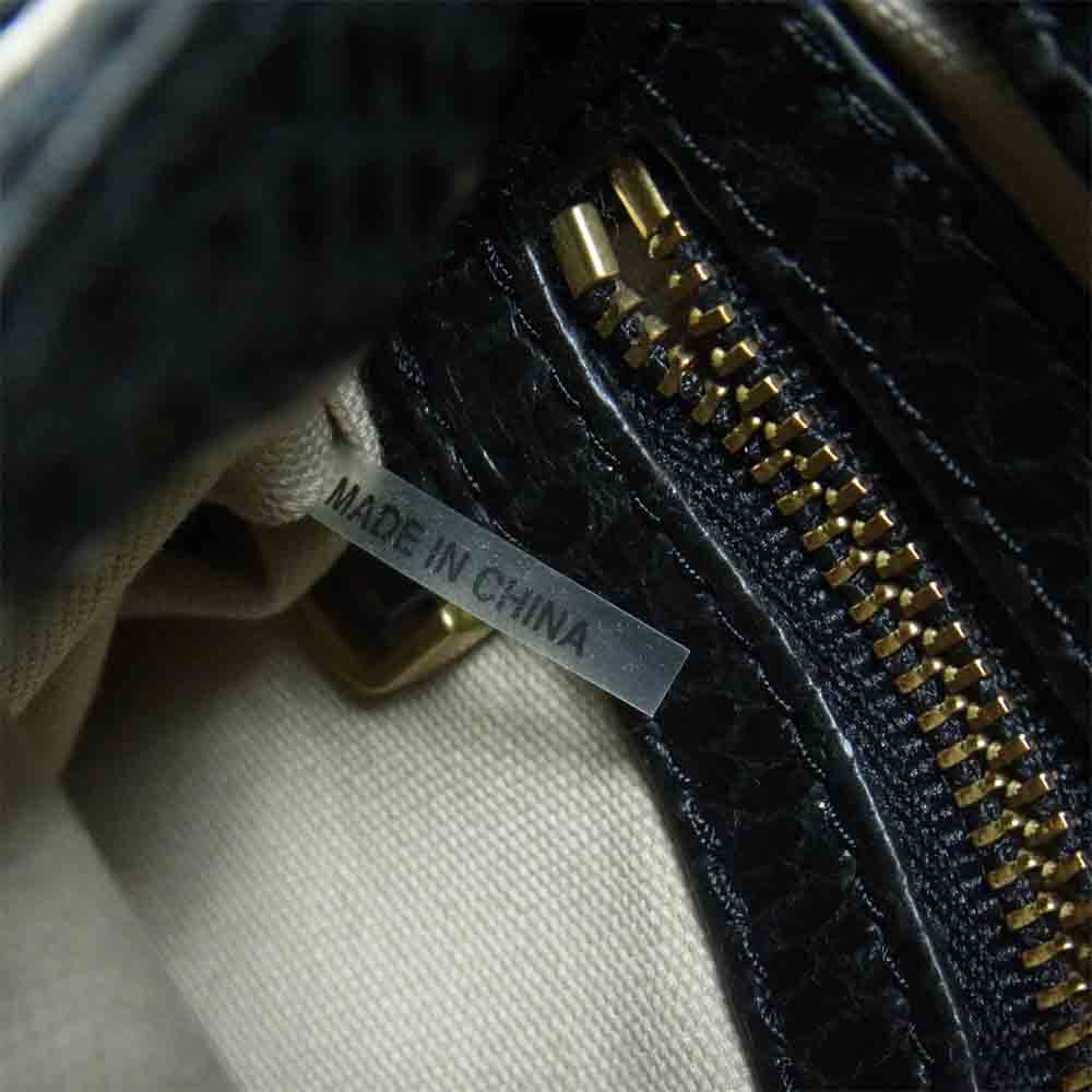 Tory Burch トリーバーチ チェーン フラップ ロゴ ショルダー バッグ ブラック系【中古】